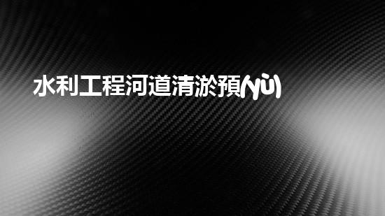 水利工程河道清淤預(yù)算？這樣做才省錢！